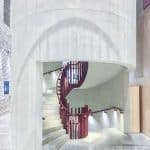 empty spiral stairs inside building